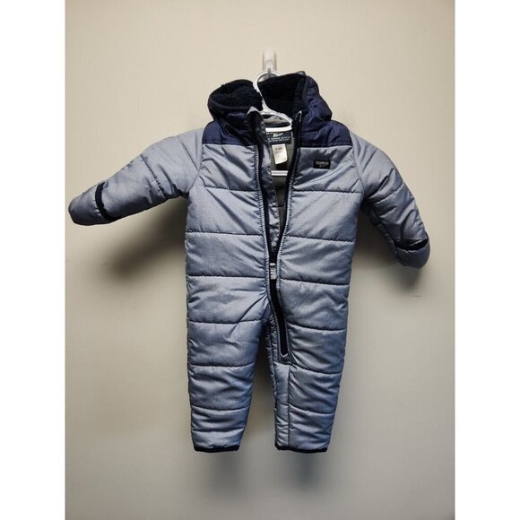 Osh kosh 6-9 M teddy bear Ears snow suit pram coat jacket puffer bunting boy